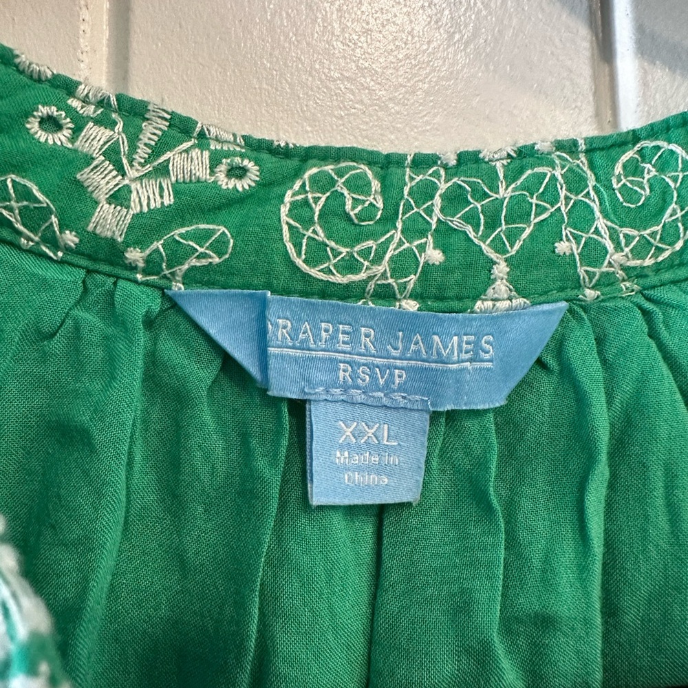 Draper James Emerald Patterned Blouse - image 3